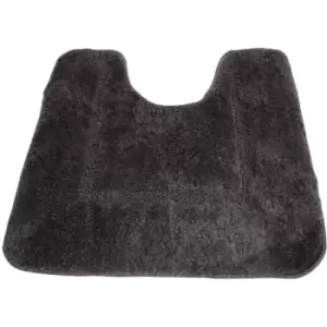 Image of Mayfair Cashmere Touch Ultimate Microfibre Pedestal Mat (50x50cm) (Charcoal) - Charcoal