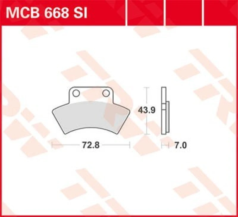 Image of TRW MCB668SI Brake pad set Brake Pad Set,disc brake (402)
