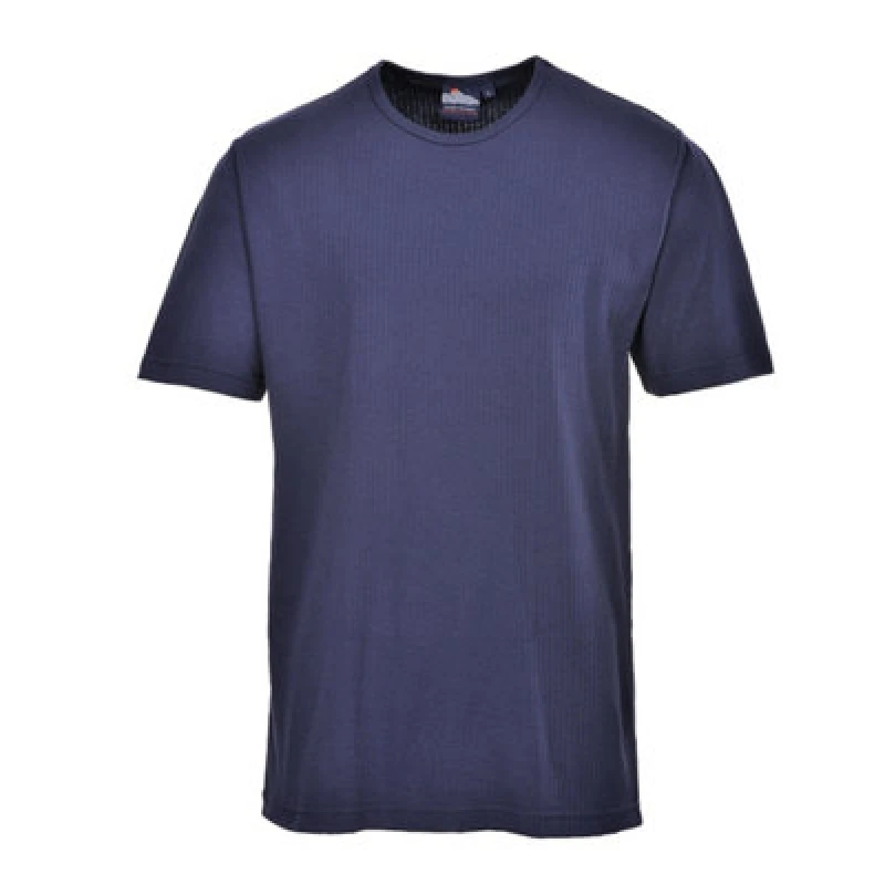 Image of Portwest Thermal Short Sleeve T Shirt B120NARS Colour: Navy