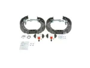 Image of Bosch Brake Set, drum brakes with wheel brake cylinder 0 204 114 548 PEUGEOT,206 Schragheck (2A/C),206 SW (2E/K),206 Stufenheck,206 Kastenwagen