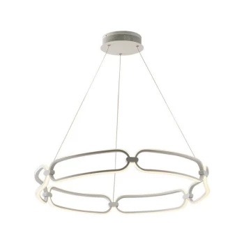 Image of Fan Europe Lighting - Fan Europe Infinity - Integrated LED Circular Ceiling Pendant - 80cm, White, 4000K