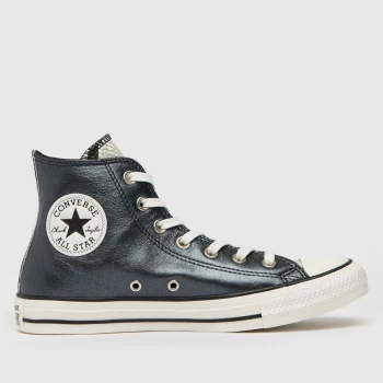 Image of Converse Black & White Authentic Glam Hi Trainers