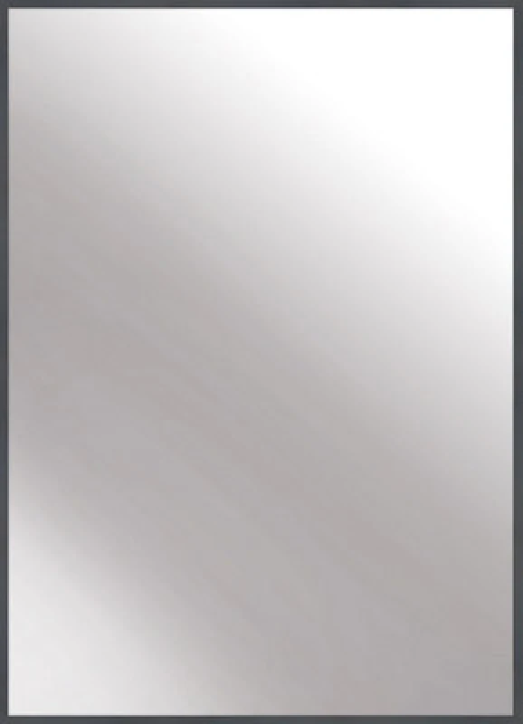 Image of Nielsen Arlott Aluminium Rectangular Wall Mirror, Black Oak, 50 X 70Cm