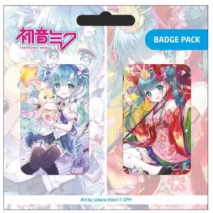 Image of Hatsune Miku Pin Badges 2-Pack Set B