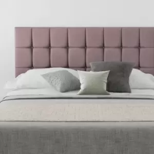 Image of Sinatra Upholstered Headboard, Plush Velvet, Blush - Headboard 60cm Size Single (90x190)