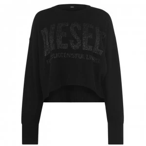 Image of Diesel Lurex Knit Jumper - Black 9XX