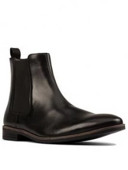 Image of Clarks Stanford Top Leather Chelsea Boots - Black