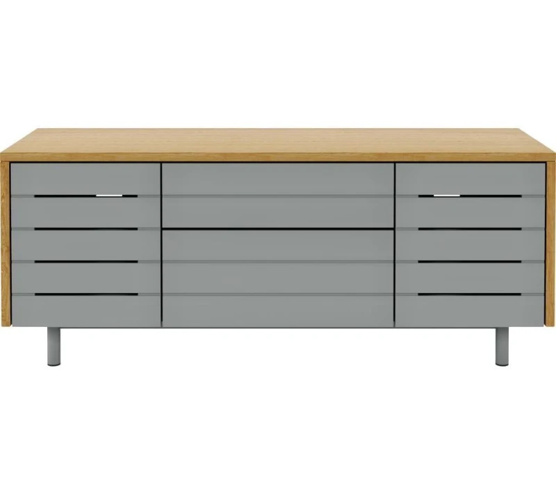 Image of ALPHASON Venice 1200 mm TV Stand - Grey & Oak, Brown,Silver/Grey 5060669117834