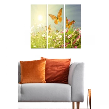 Image of MDF7256361 Multicolor Decorative MDF Painting (3 Pieces)