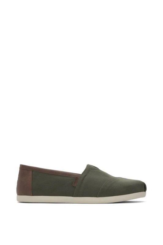 Image of Toms Alpargata 3.0 Vegan Leather Trim mens Espadrilles / Casual Shoes in Green