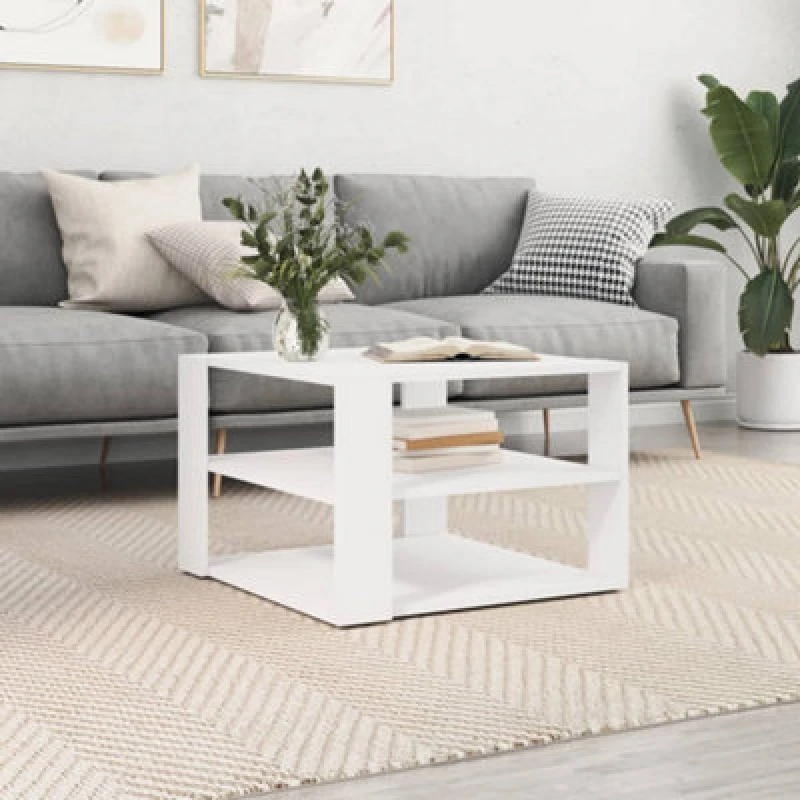 Image of VIDAXL Coffee Table White 59.5x59.5x40cm Engineered Wood Vidaxl 8720845925178
