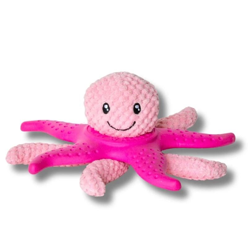 Image of Kiwi Walker Octopus & Starfish Dog Toy Pink unisex One Size
