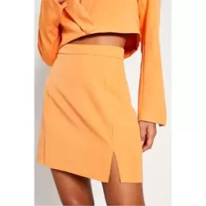 Image of I Saw It First Orange Tailored Mini Skirt - Orange