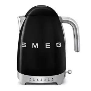 Image of SMEG KLF04BLUK 50s Retro Style 1.7L 3KW Jug Kettle with Variable Temperature - Black