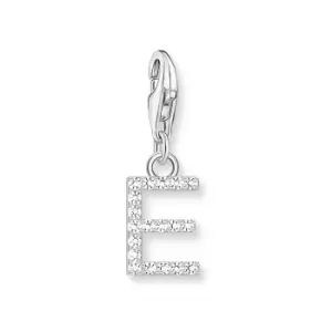 Image of THOMAS SABO Silver Zirconia Letter E Charm