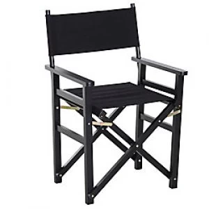Image of HOMCOM Folding Chair Black Beech, Oxford Fabric 833-458BK