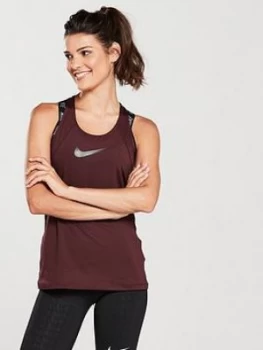 Image of Nike Training Pro Cool Tank Burgundy Size S Women