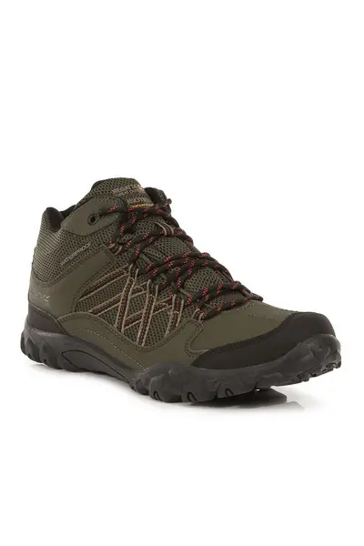Image of Regatta 'Edgepoint Mid' Waterproof Isotex Walking Shoes Dark Green