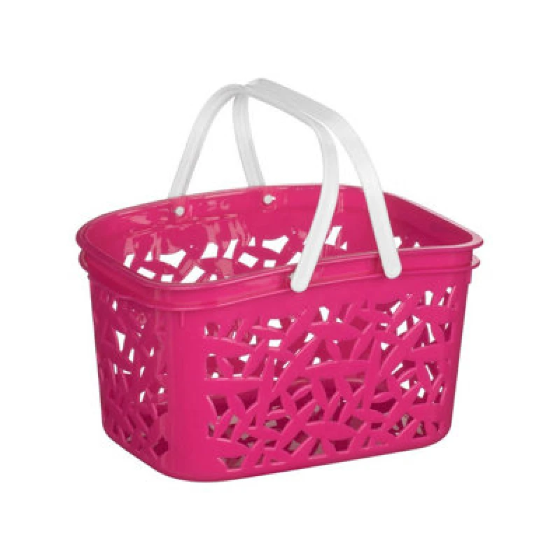 Image of Premier Housewares 2400ml Hot Pink Plastic Storage Basket Pink