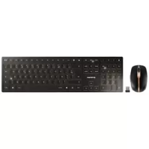 Image of CHERRY JD-9100FR-2 Wireless, Radio Keyboard and mouse set French, AZERTY Black