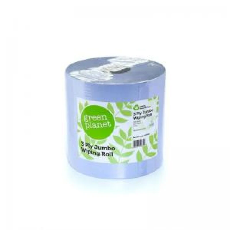 Image of Green Planet 3 Ply Jumbo Roll 175m 500 Sheets Blue 1105208