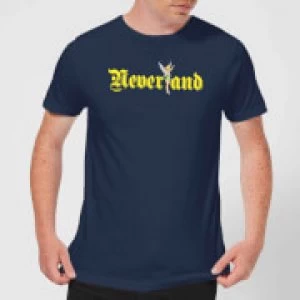 Image of Disney Peter Pan Tinkerbell Neverland Mens T-Shirt - Navy - S
