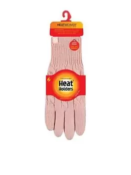 Image of Heat Holders Willow Cable Gloves - Dusky Pink, Size S/M, Women