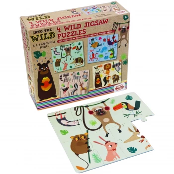 Image of Shuffle - Into the Wild - 4 in 1 Jigsaw Puzzles