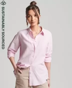 Image of Superdry Linen Boyfriend Shirt