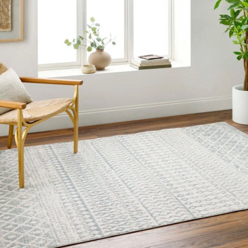 Image of Livabliss Scandi Modern Boho Light Beige/grey Mila Area Rug 160 X 230 Cm - Easy Care, Non Shedding, Ideal For Living Room & Bedroom