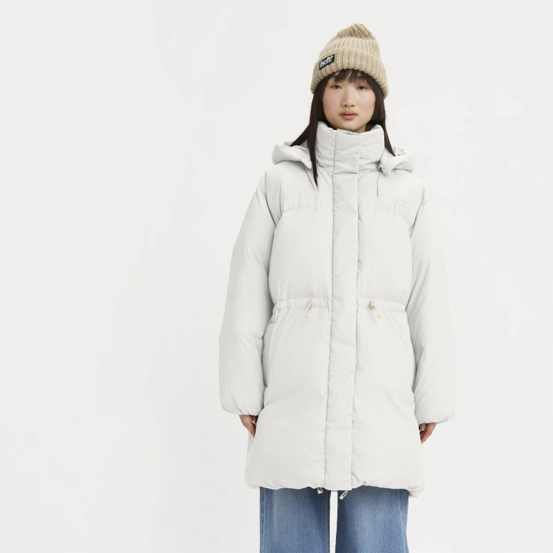 Image of Levis Bubble Padded Jacket - White White 8
