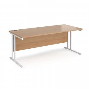 Image of Maestro 25 WL Straight Desk 1800mm x 800mm - White Cantilever Frame b