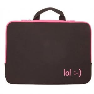 Image of Urban Factory Laptop Sleeve 15" Fuschia "lol" lettering