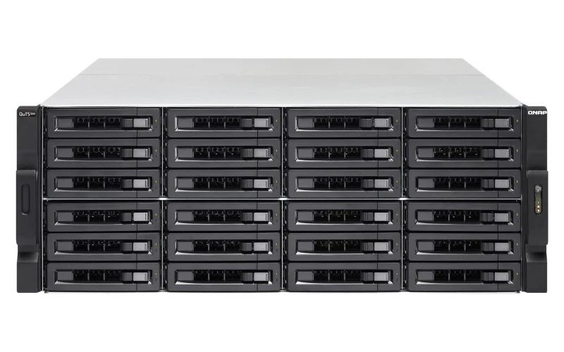 Image of QNAP QNAP TS-h2483XU-RP NAS Rack (4U) Intel Xeon E E-2236 128GB DDR4 0 TB QuTS hero Black TS-h2483XU-RP-E2236-128G
