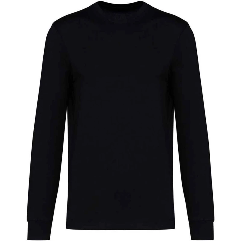 Image of Native Spirit Mens Friendly Long-Sleeved T-Shirt in Black Size: Large Black Male L