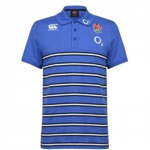 Image of Canterbury England Short Sleeve Polo Shirt Mens - Mazarine Blue M
