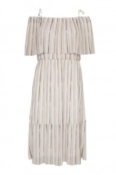 Image of Great Plains Brush Stroke Layered Midi Dress White