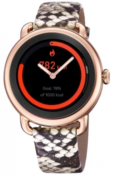Image of Festina SmarTime Womens Printed Leather Strap Rose Gold Watch