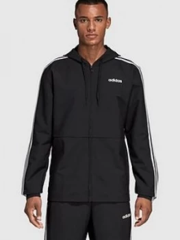 Image of Adidas Essential 3 Stripe Windbreak - Black