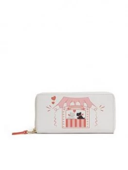Image of Radley Kissing Booth Large Zip Around Matinee Purse Chalk