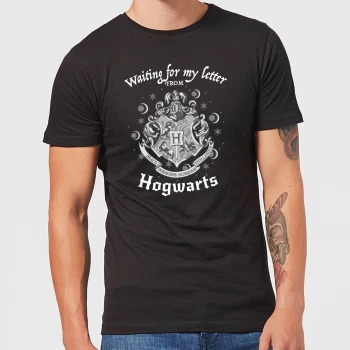Image of Harry Potter Waiting For My Letter From Hogwarts Mens T-Shirt - Black - 5XL