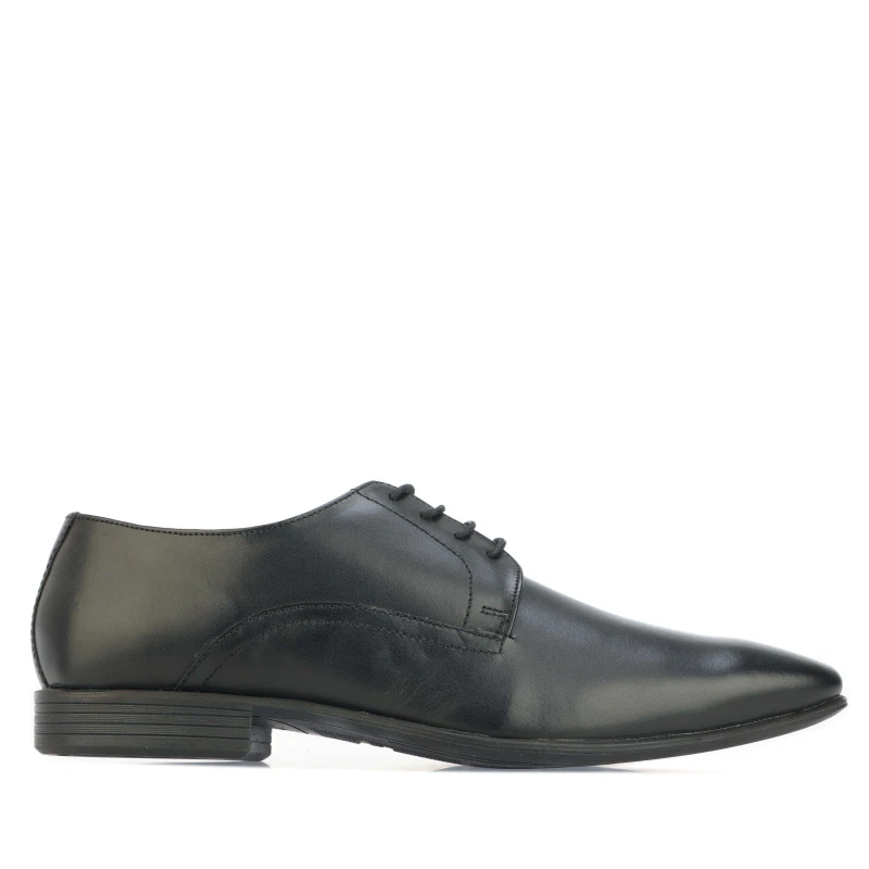 Image of Lambretta Ben Leather Derby Shoes - Black 6