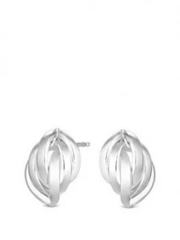 Image of Simply Silver Sterling Silver Large Bead Stud Earrings