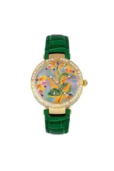 Image of Mia Mother-Of-Pearl Leather-Band Watch