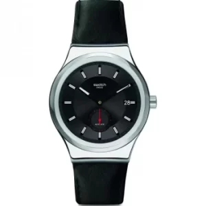 Image of Mens Swatch Petite Seconde Black Automatic Watch