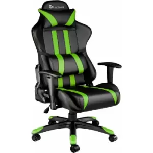 Image of Gaming chair premium - office chair, computer chair, ergonomic chair - black/green - black/green