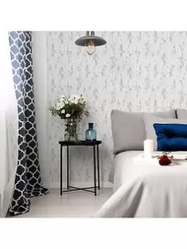 Image of Fresco Distressed Texture White/Silver Wallpaper