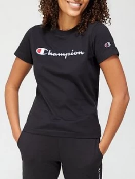 Image of Champion Crewneck T-Shirt - Black