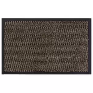 Image of JVL - Heavy Duty Commodore Backed Barrier Door Floor Mat, 40 x 60 cm, Brown