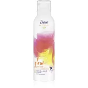 Image of Dove Bath Therapy Glow shower foam Blood Orange & Rhubarb 200ml